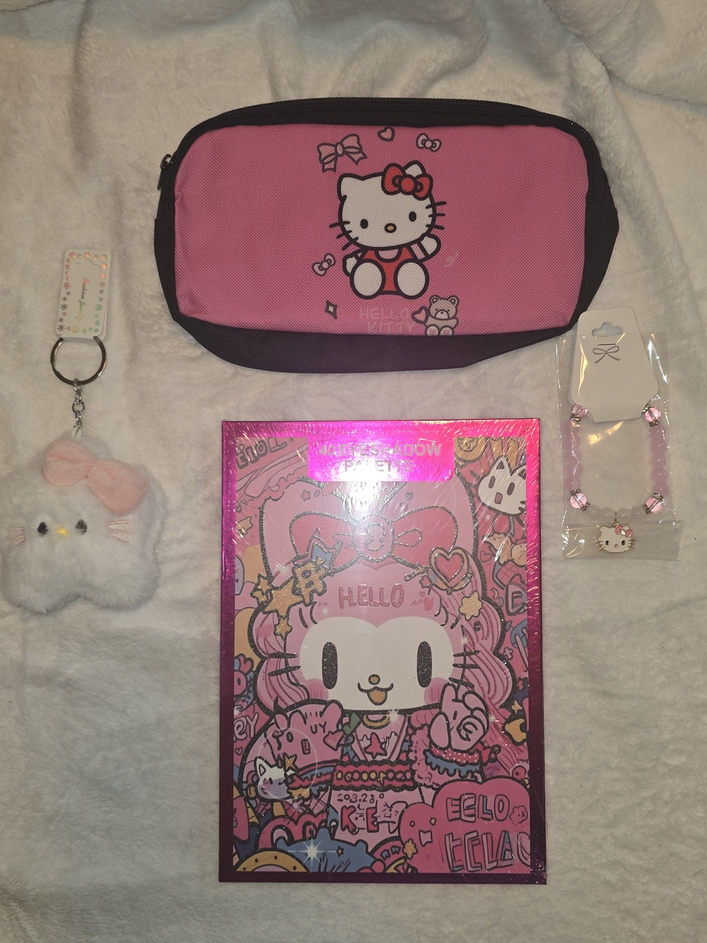 Hello Kitty 40 Shade Eyeshadow Palette & Accessories Bundle